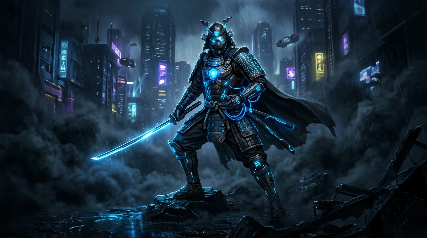 Cyber Samurai Shadow Arena ambientazione di combattimento
